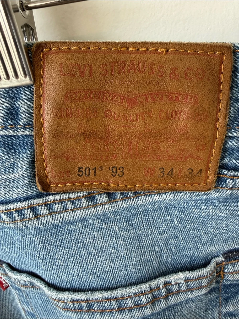 LEVI’S Premium 501 ‘93 Straight Big E Button Fly Denim Jeans | 34X34